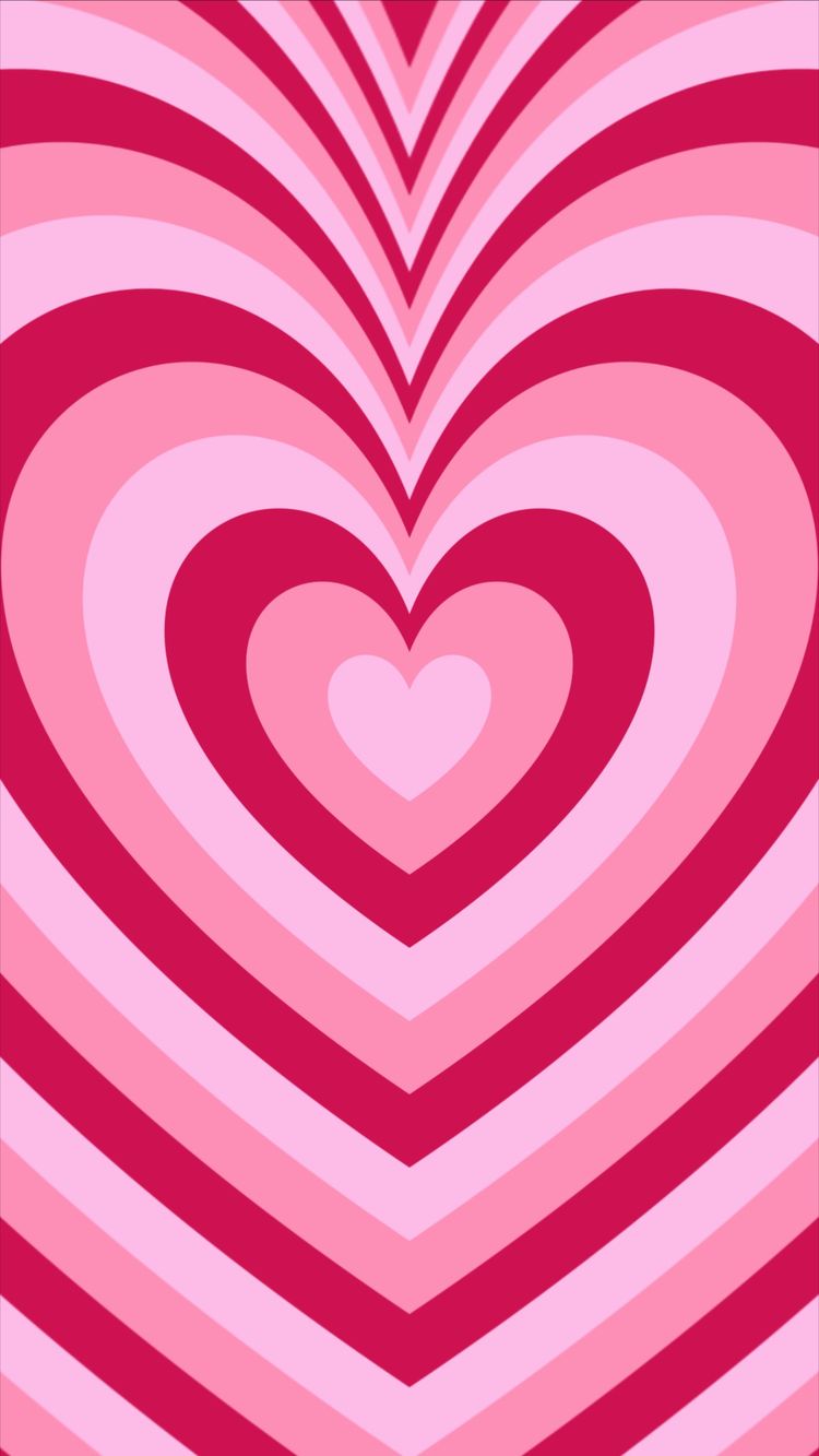 IPhone wallpaper with a pink and red striped heart - Pink heart