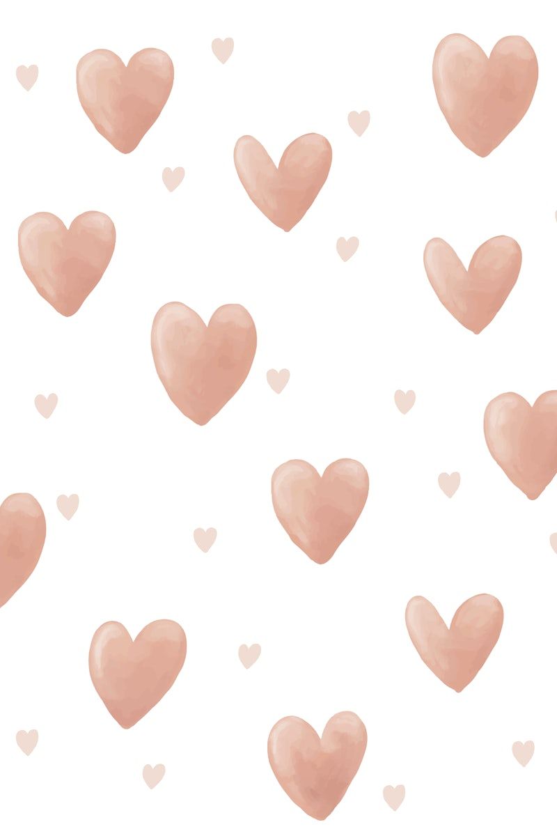 A cute image of pink hearts on a white background - Pink heart