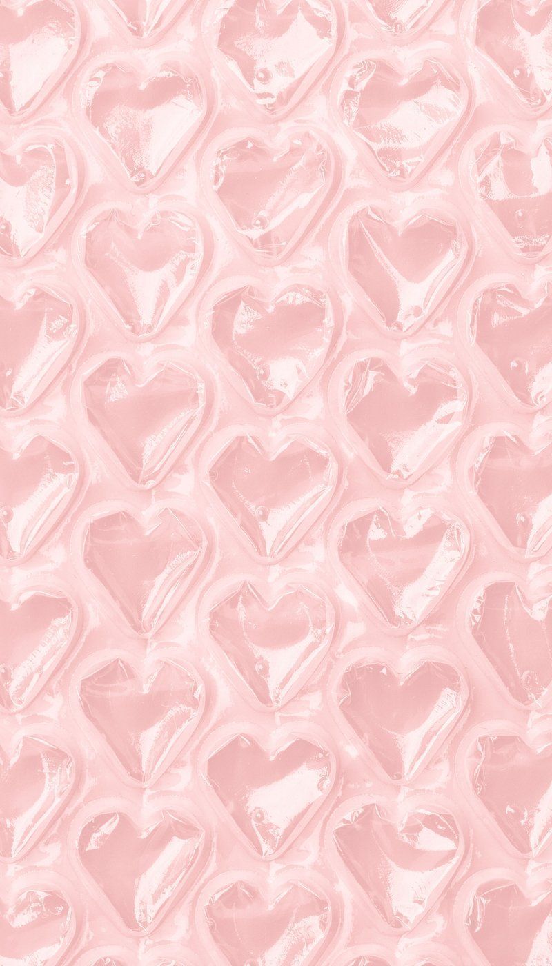 A pattern of pink hearts - Pink phone, cute pink