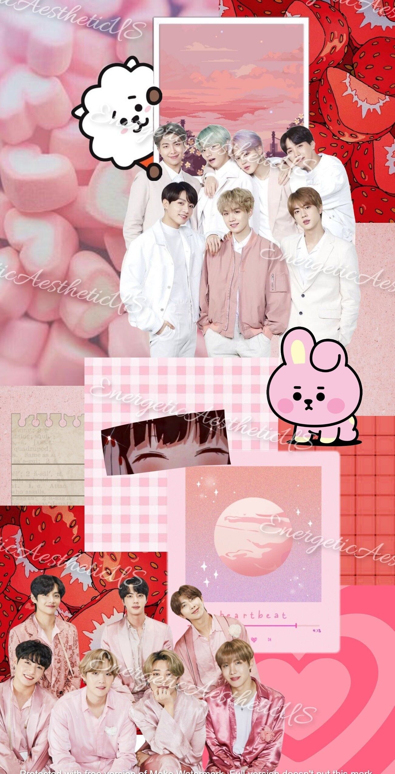 Bts Pink Aesthetic Wallpaper for iPhone with high-resolution 1080x1920 pixel. You can use this wallpaper for your iPhone 5, 6, 7, 8, X, XS, XR backgrounds, Mobile Screensaver, or iPad Lock Screen - Pink phone