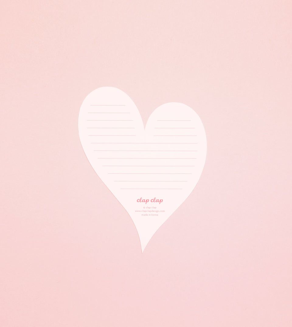 A6 size heart notebook with 