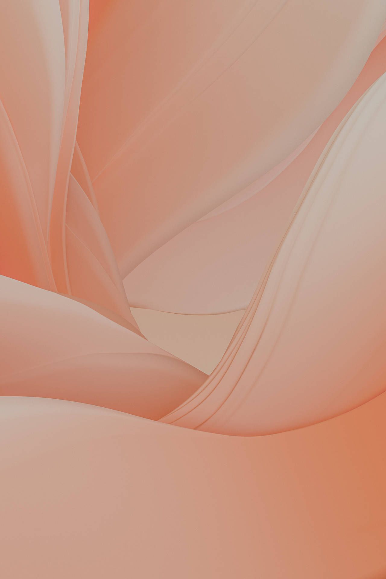 A soft, flowing fabric background in shades of pink and peach. - Pastel orange