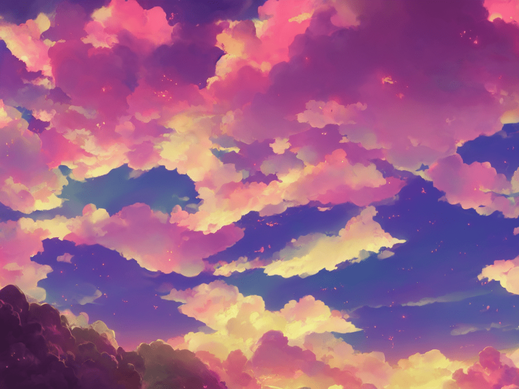 prompthunt: pink and yellow anime sky clouds, fantasy, artwork, aesthetic, calming, very beautiful scenery, hd, hdr, ue ue unreal engine cinematic, 4k wallpaper, 8k ultra