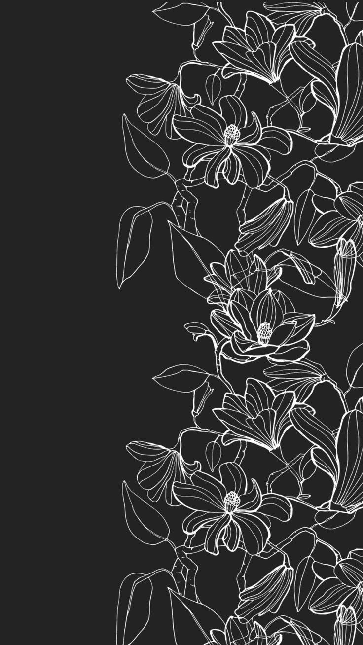 A black and white floral background - Calming