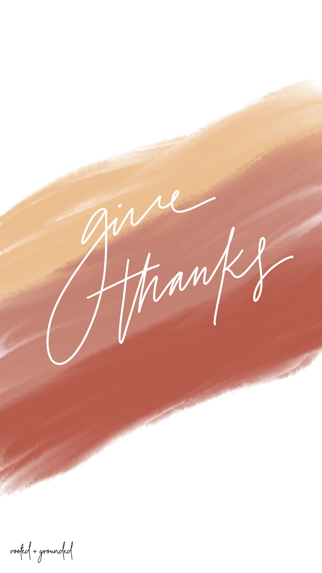 Give Thanks free Thanksgiving printables in a modern brush script - Christian iPhone, Christian