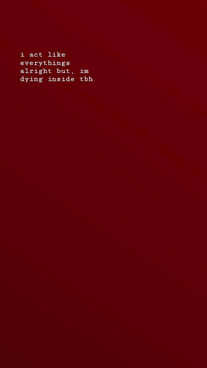 Download Aesthetic Quote Red iPhone Wallpaper