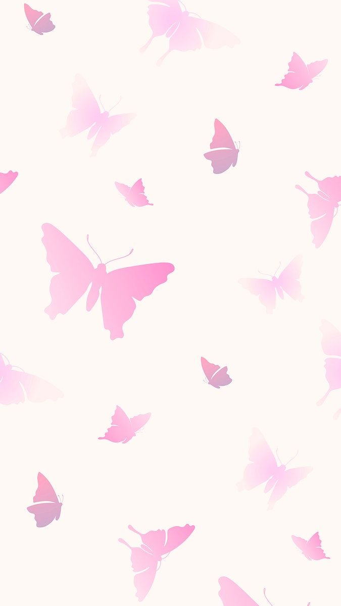 Butterfly mobile wallpaper, pink beautiful