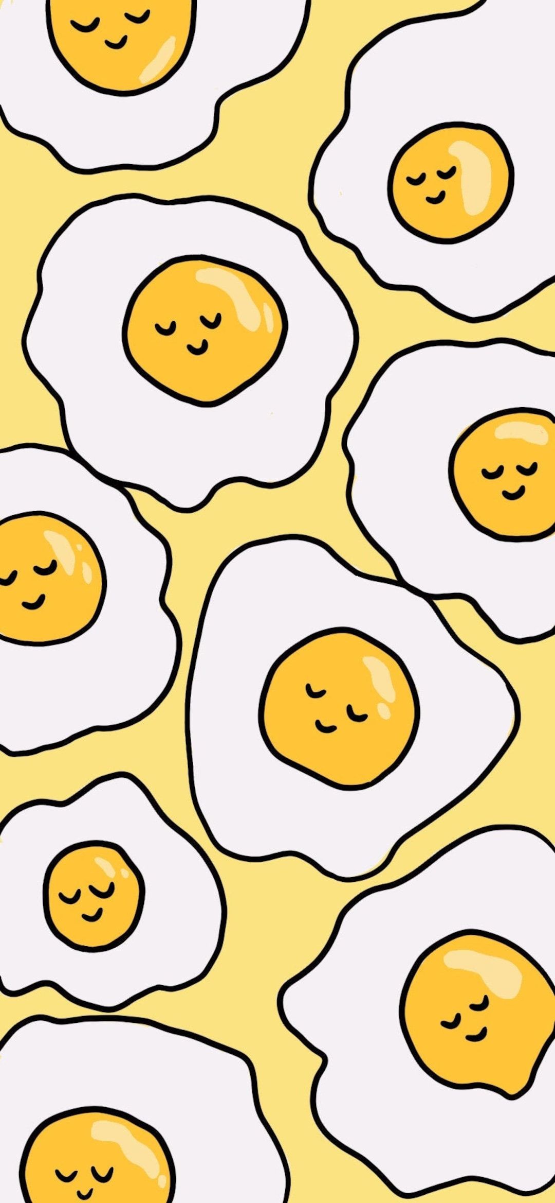 Fried eggs pattern wallpaper for iPhone - Egg