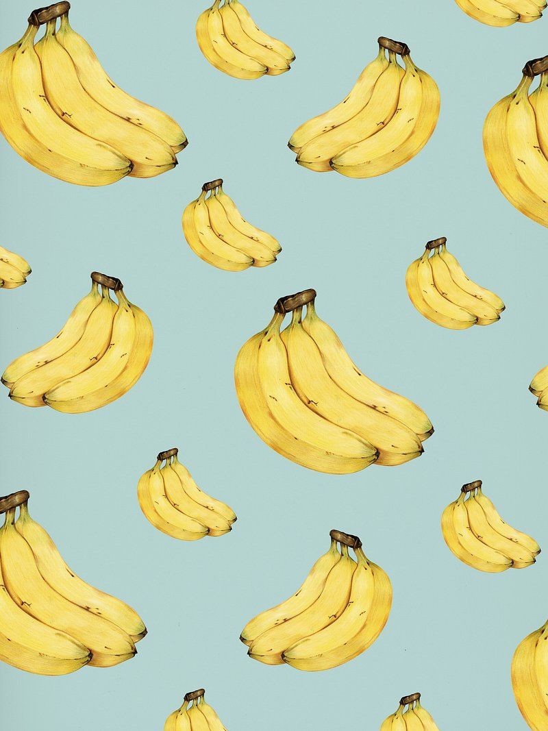 A blue background with yellow bananas - Banana