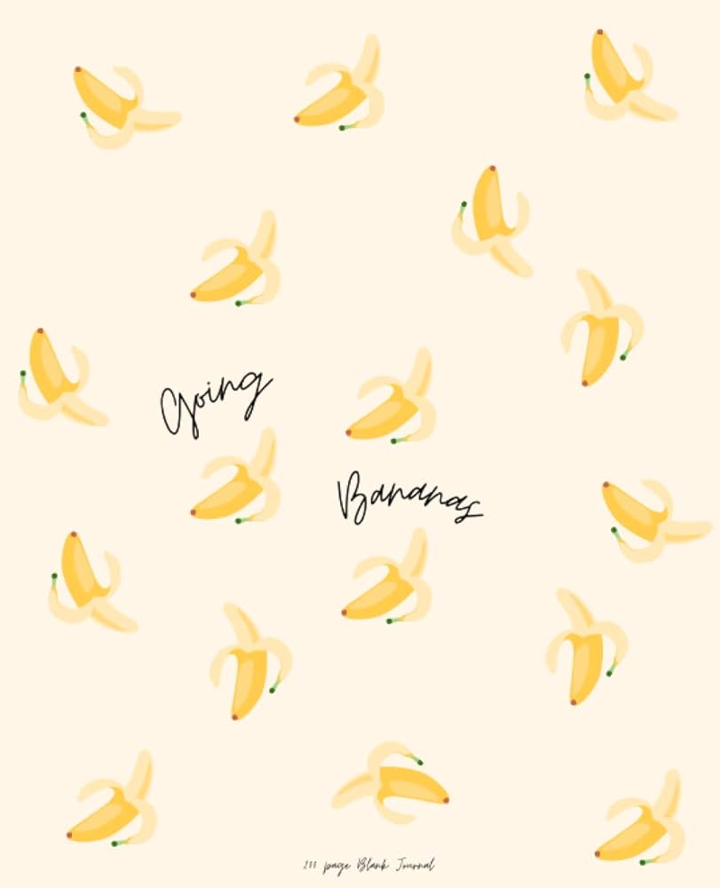 Cute Banana themed Journal: Blank Journal, 200 Blank pages, Bullet Journal, large, simple Cute fruit theme 7.5 X 9.25: Brain, That Beautiful: 9798408509010: Books