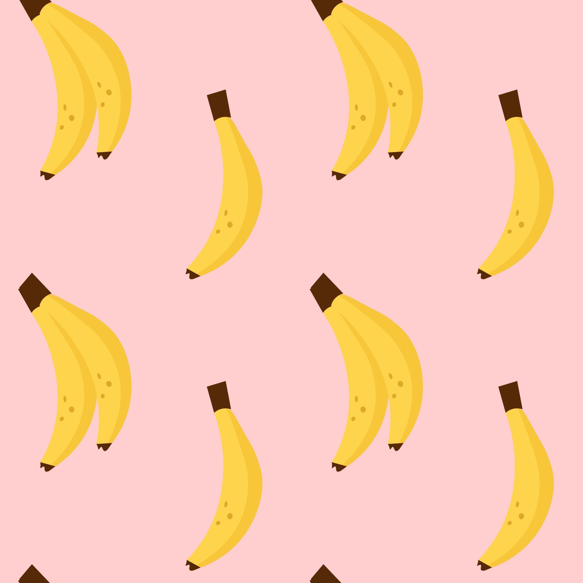 A pattern of bananas on a pink background - Banana