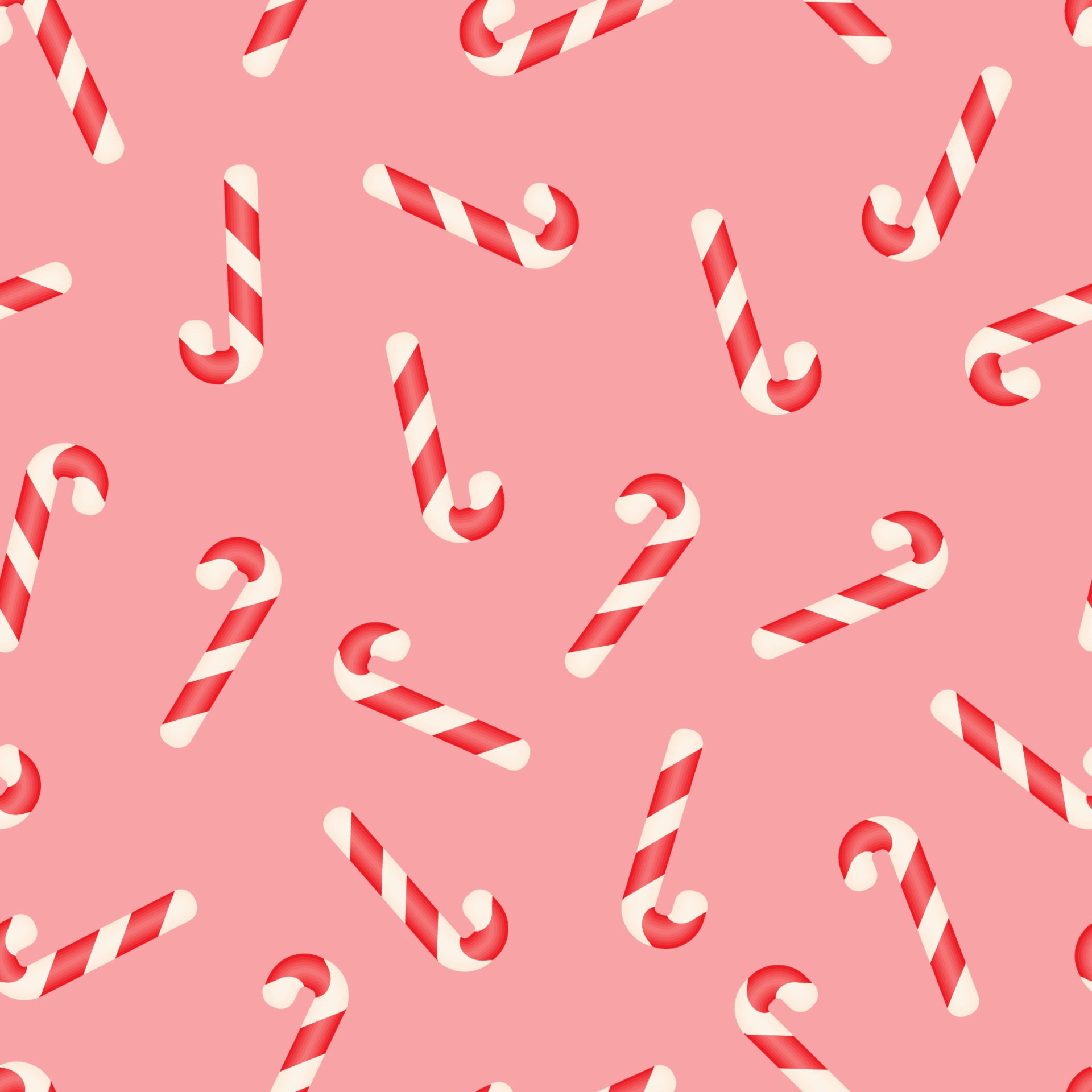 Candy cane seamless christmas pattern. Happy New Year and Merry Christmas background. Vector winter holidays print for textile, wallpaper, fabric, wrapping paper, greeting cards design