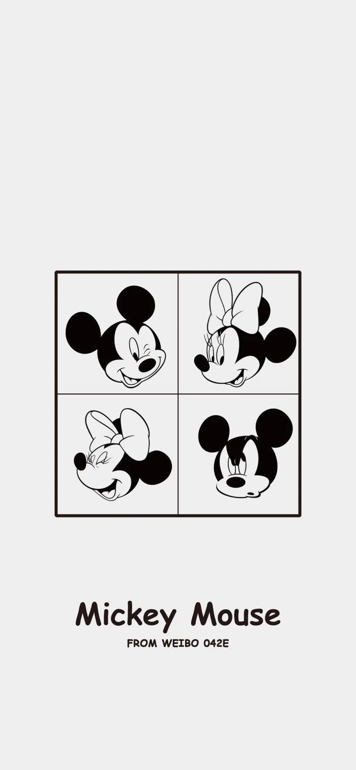 The cover of a book with four different mickey mouse faces - Mickey Mouse