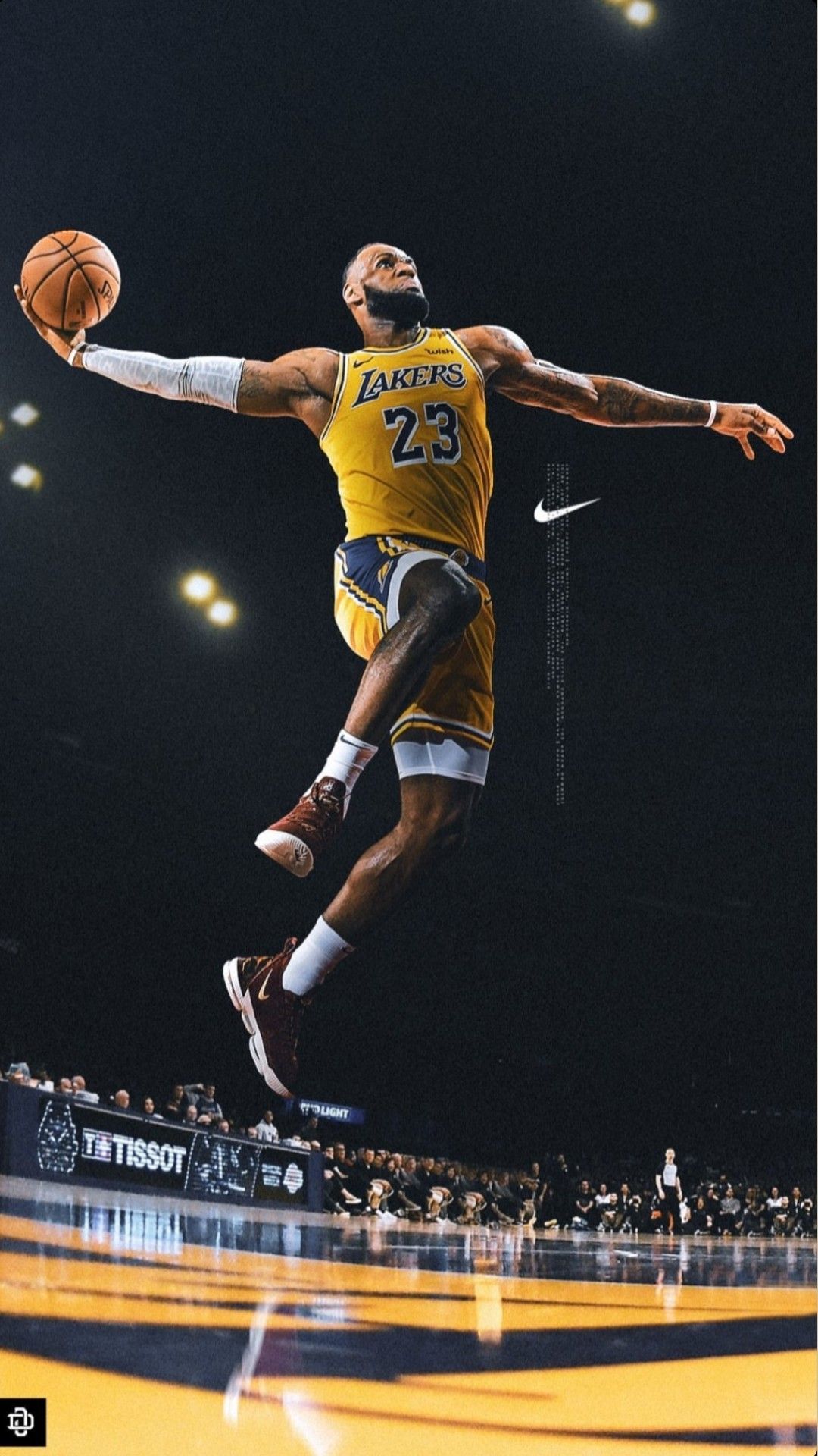 IPhone wallpaper of Lebron James jumping up to dunk the ball - Lebron James