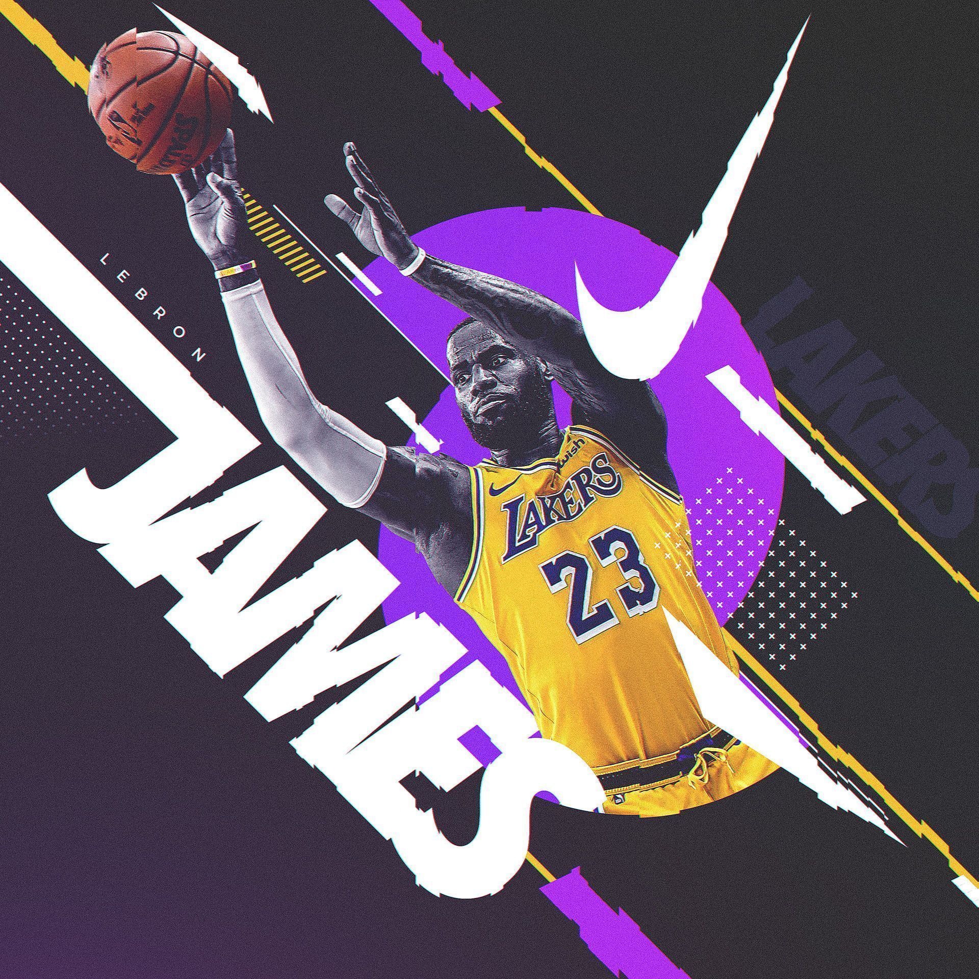 Lebron James in his Lakers jersey with the number 23 on the jersey - Lebron James