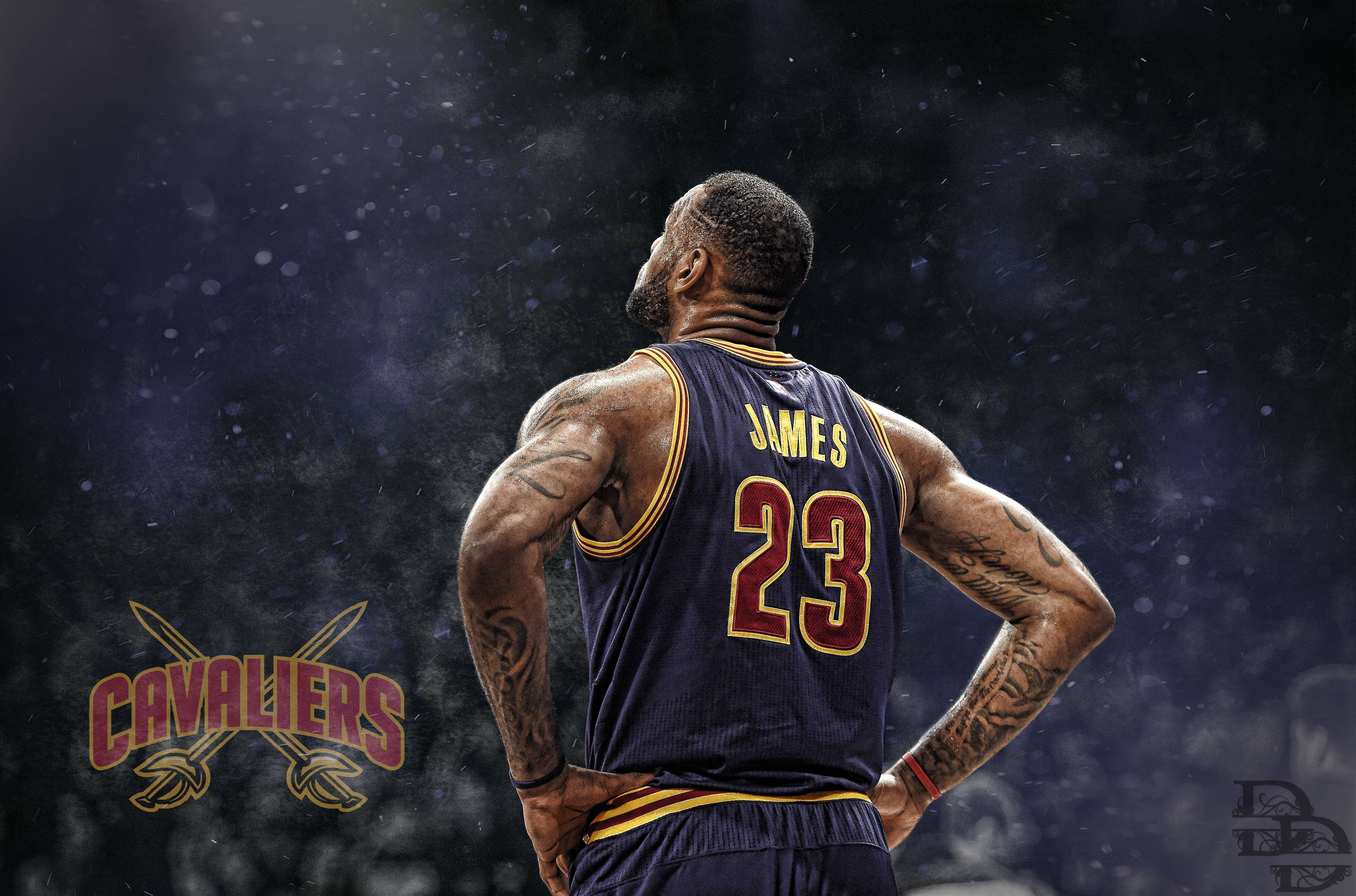 Download Lebron James in his Cleveland Cavaliers jersey Wallpaper