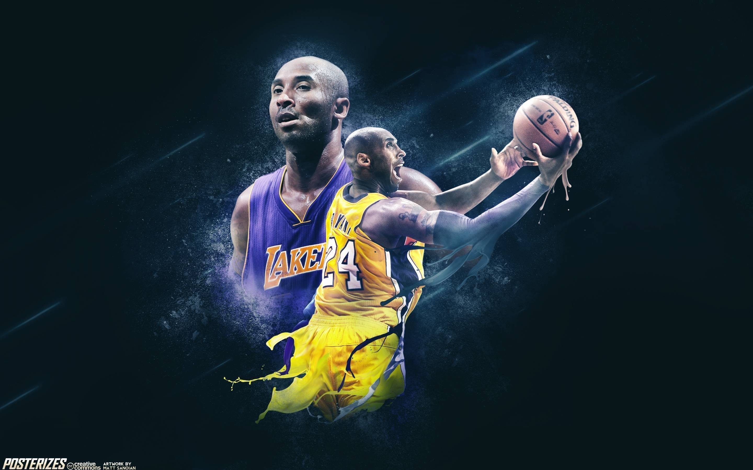 Kobe Bryant wallpaper featuring the Lakers star in action on the court. - Kobe Bryant