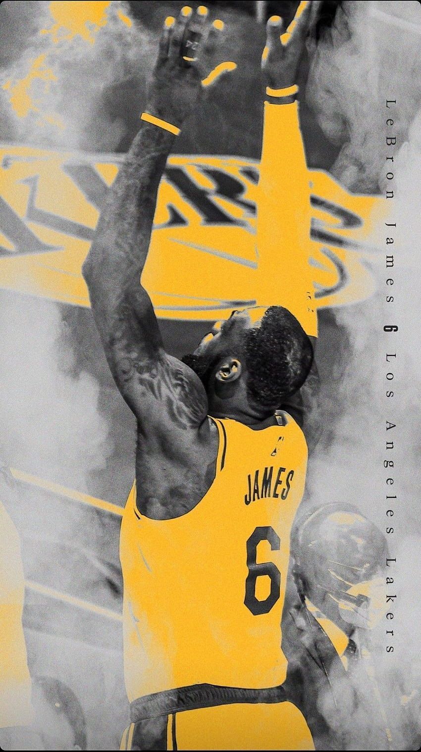 Lakers wallpaper I made for my phone - Lebron James