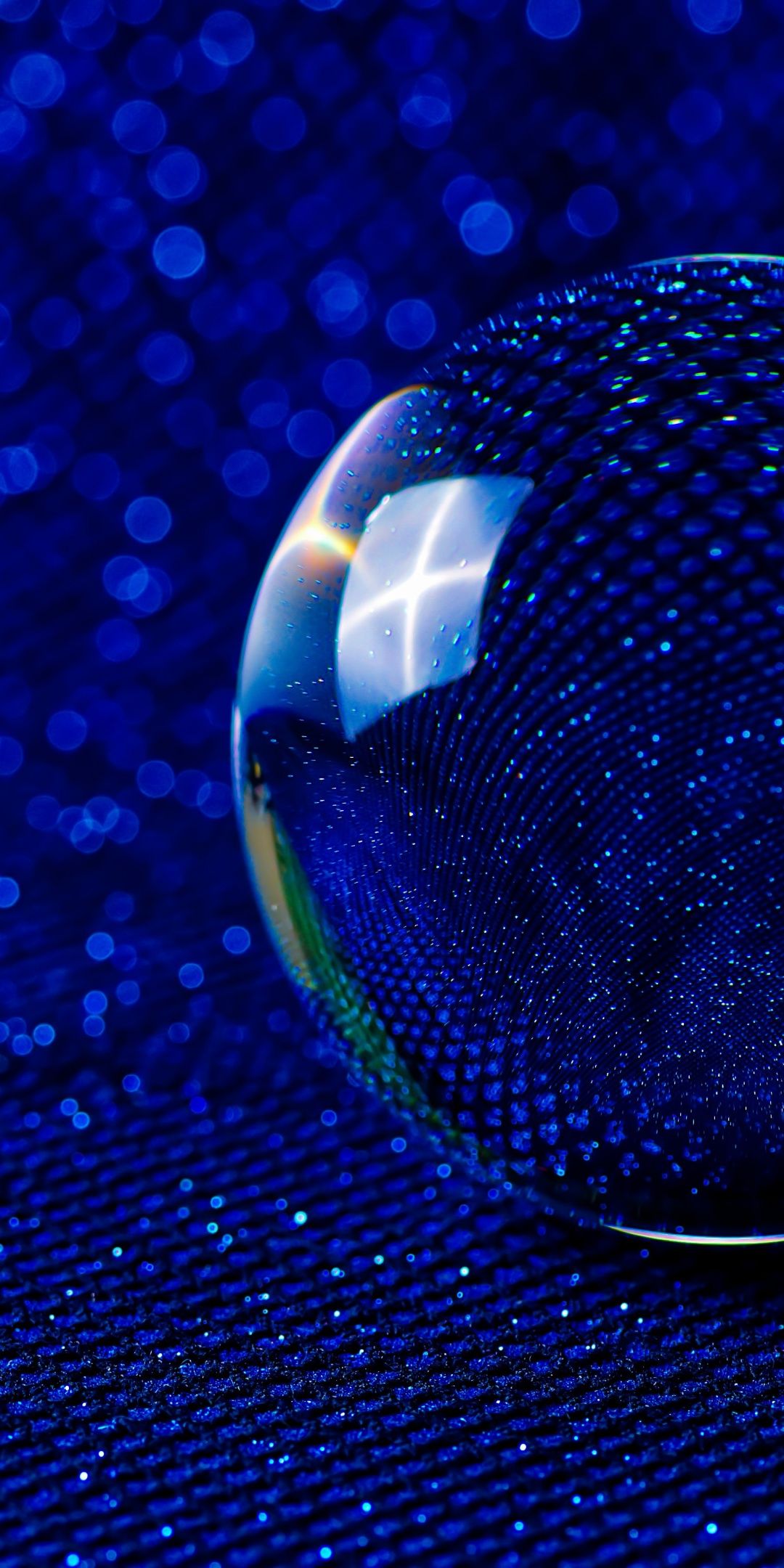 Crystal Ball Wallpaper 4K, Blue aesthetic, Bokeh Background