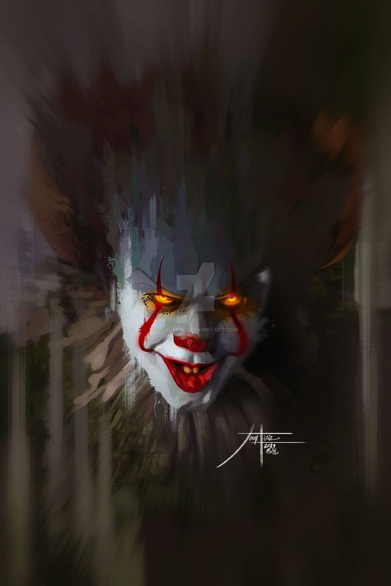 Download Pastel Art Pennywise Wallpaper