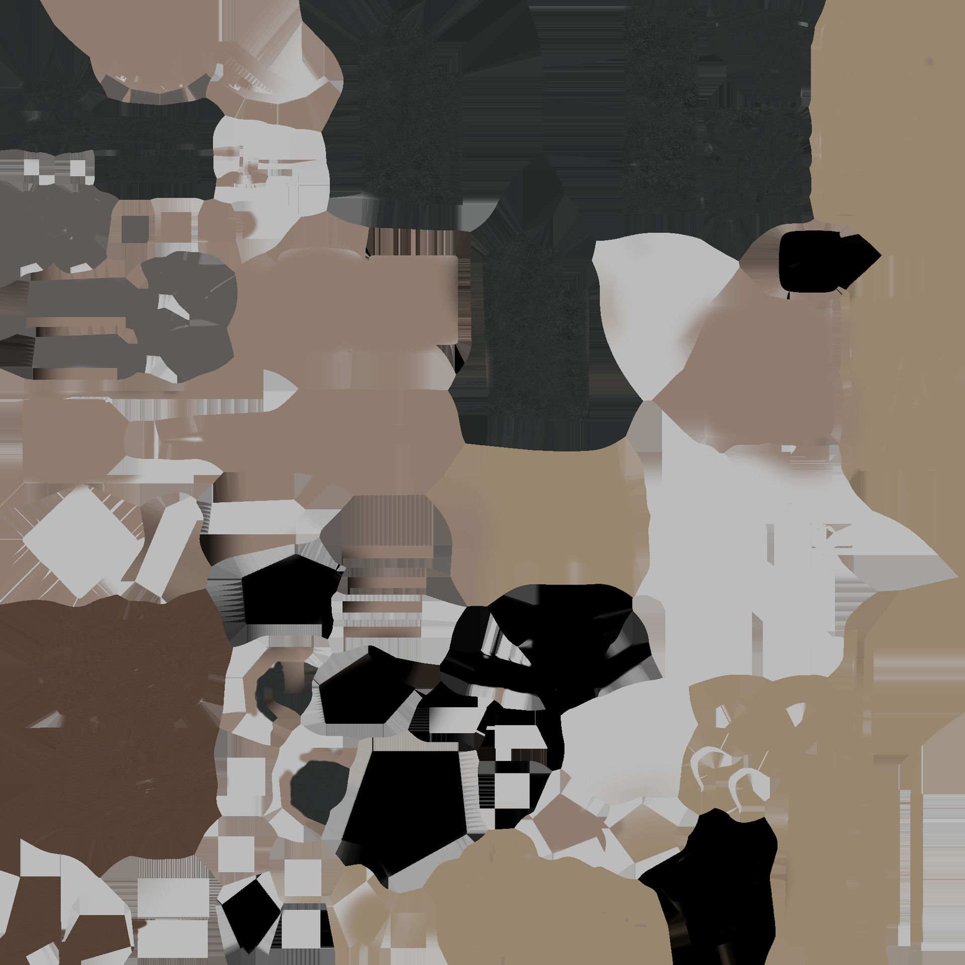 A shattered and pixelated image of a man's face, with shades of brown, black, and white. The image is composed of various geometric shapes and squares. - Star Trek