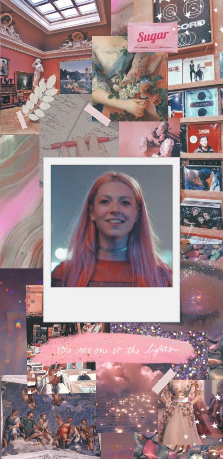 A collage of pictures with pink hair - Euphoria