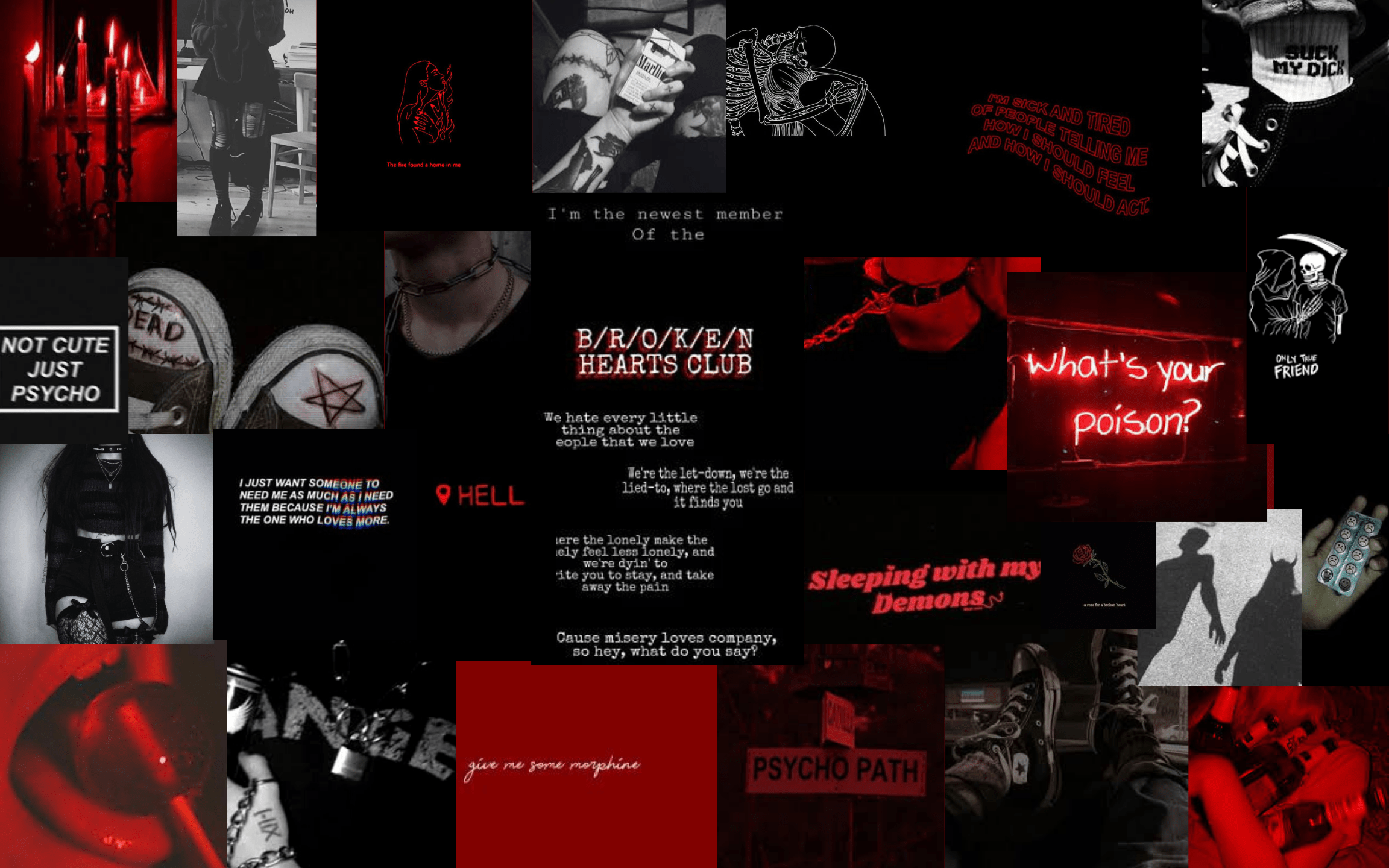 Emo grudge black and red aesthetic wallpaper