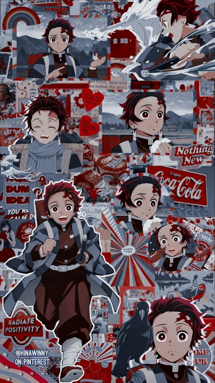 Tanjiro Kamado Collage Wallpaper