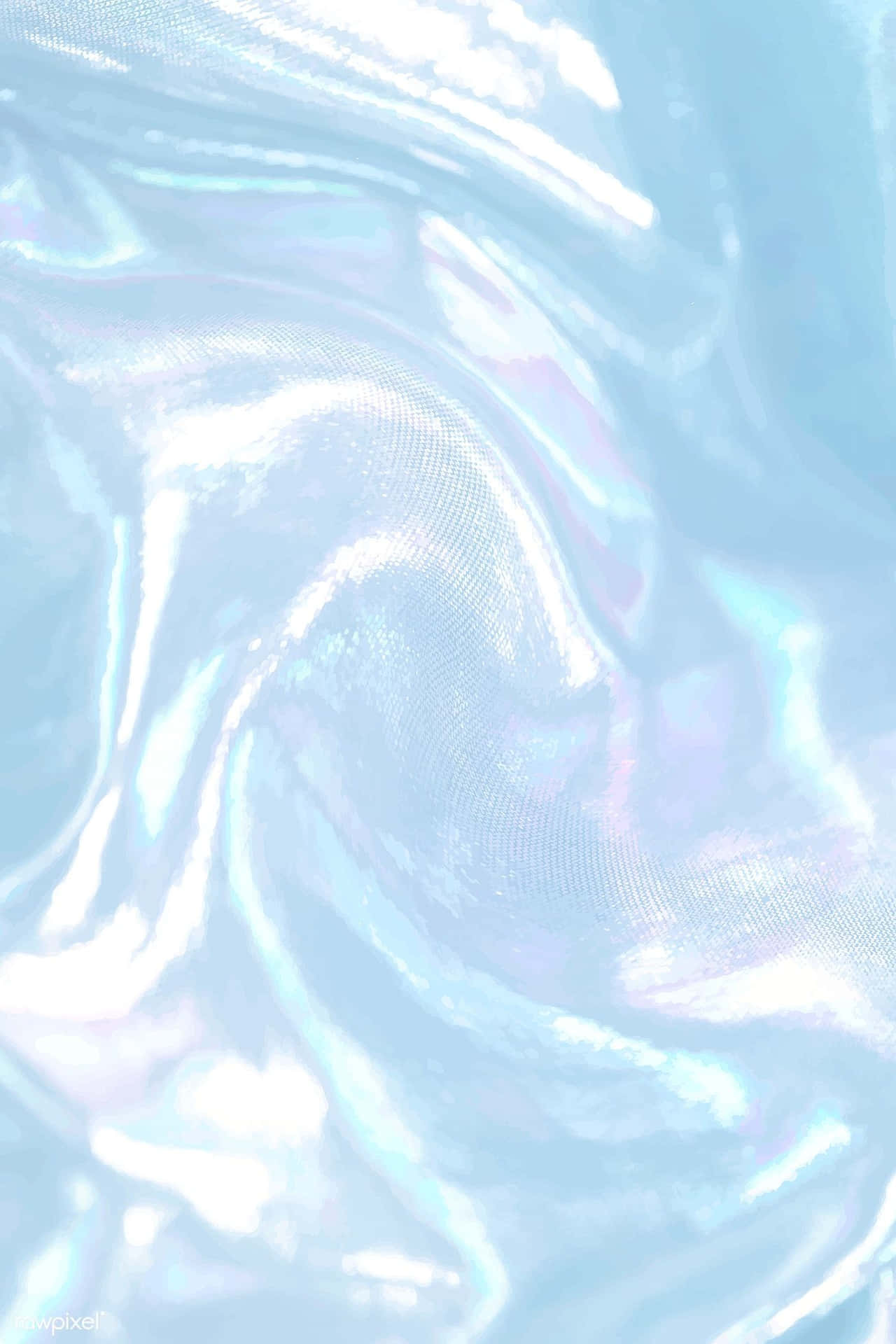 Closeup of a blue iridescent holographic material - Holographic, light blue