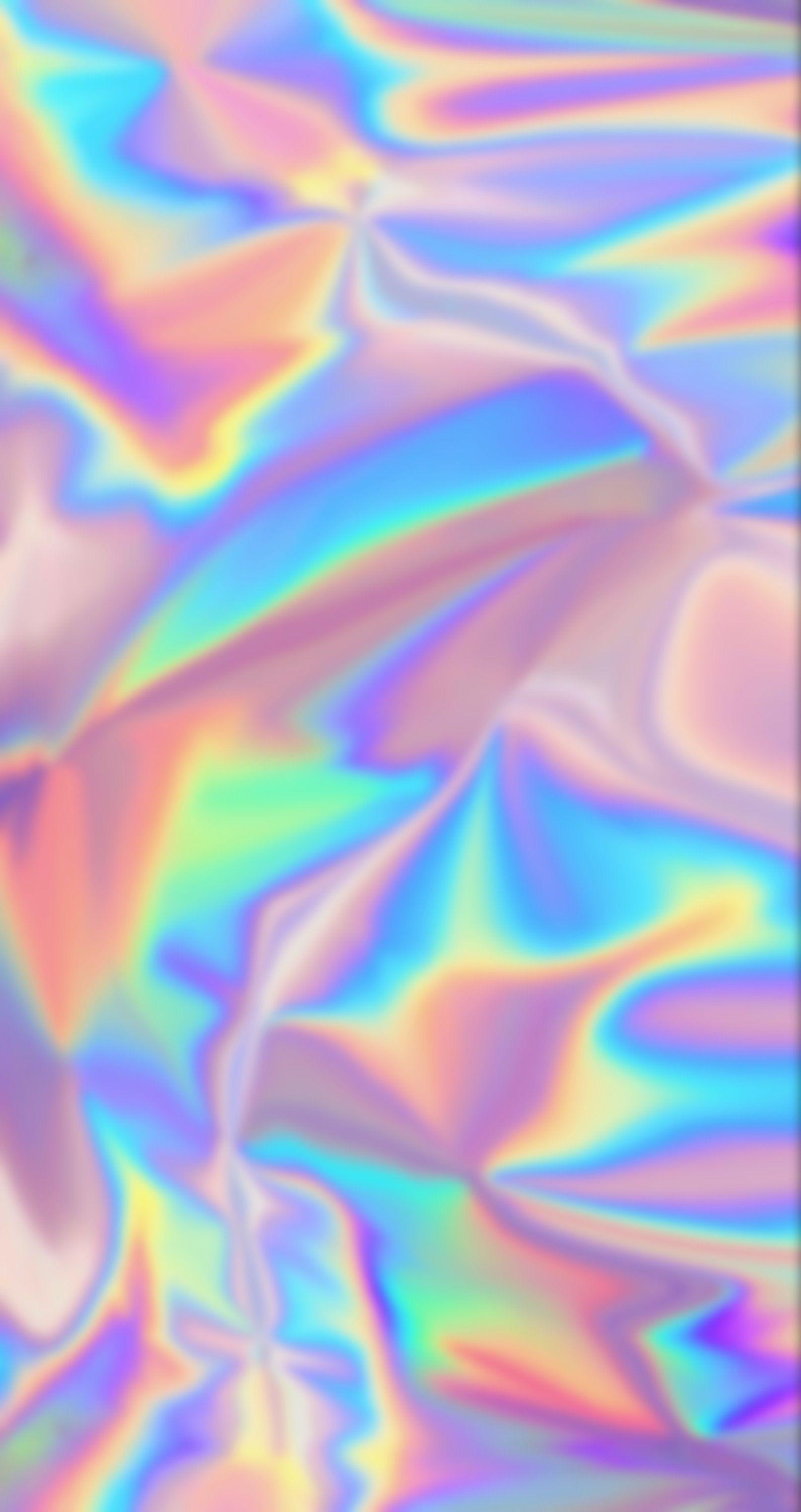 A holographic background with a rainbow of colors. - Holographic