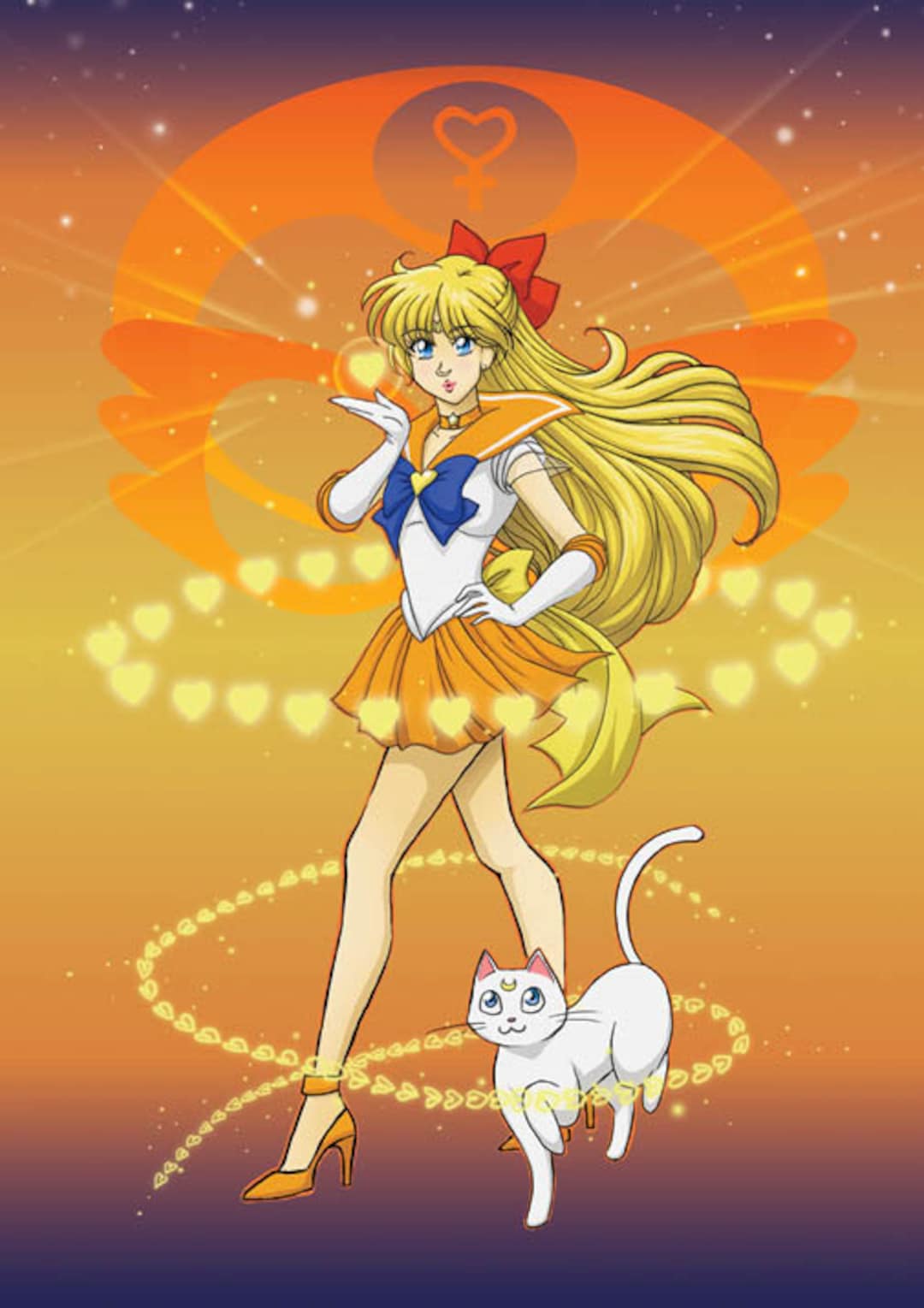 Sailor Venus is a character from the Sailor Moon series. She is a warrior and a member of the Sailor Scouts. She is also known for her strong will and determination. - Sailor Venus