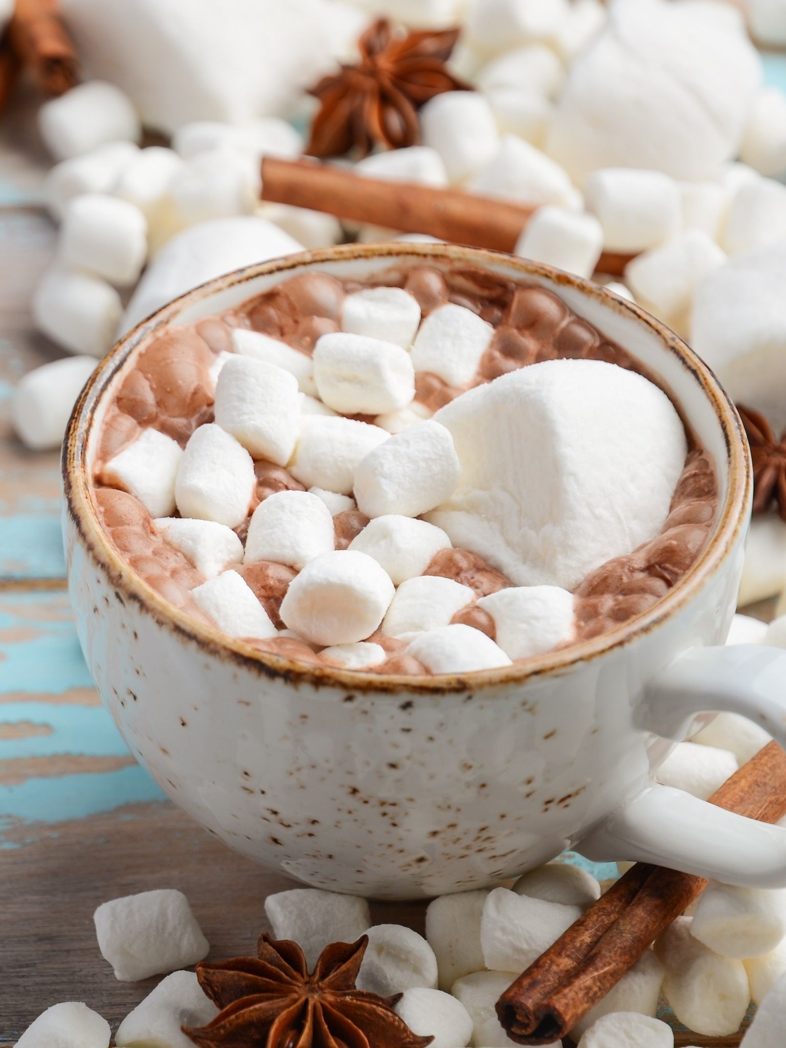 Wallpaper / Food Hot Chocolate Phone Wallpaper, Marshmallow, Cup, 1536x2048 free download