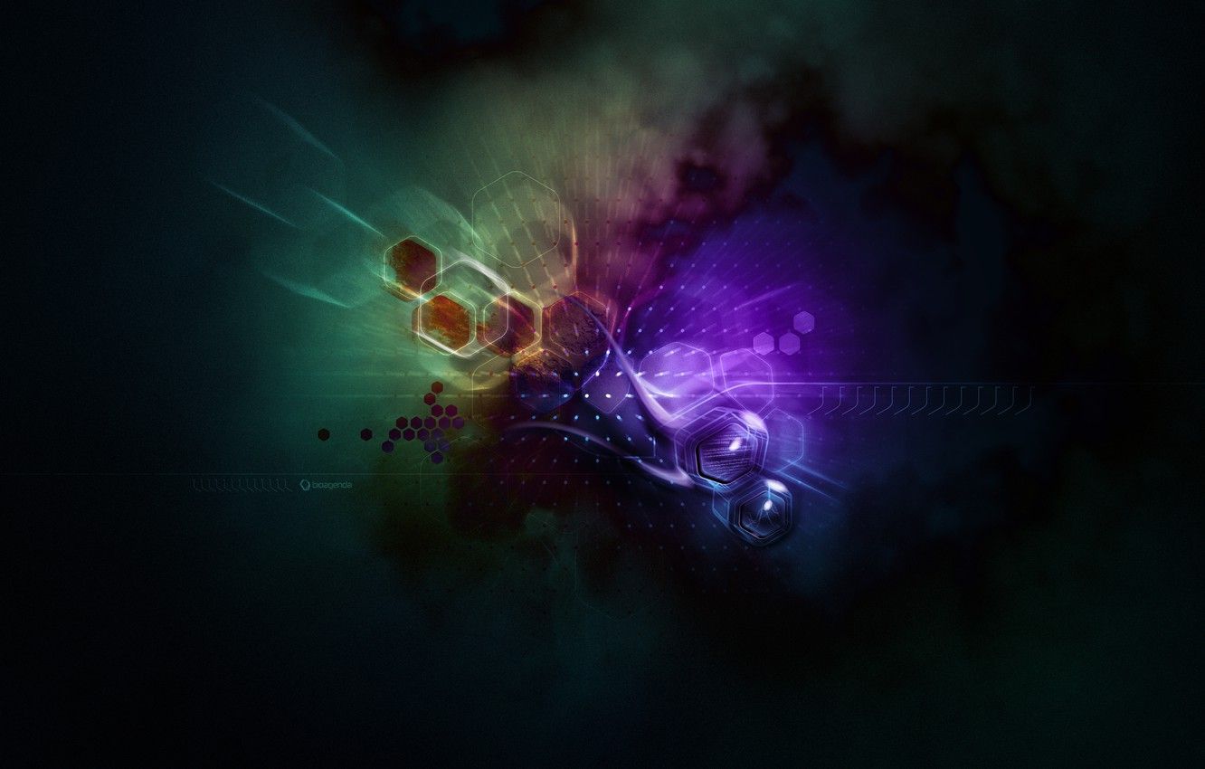 A colorful abstract wallpaper with a dark background - Chemistry