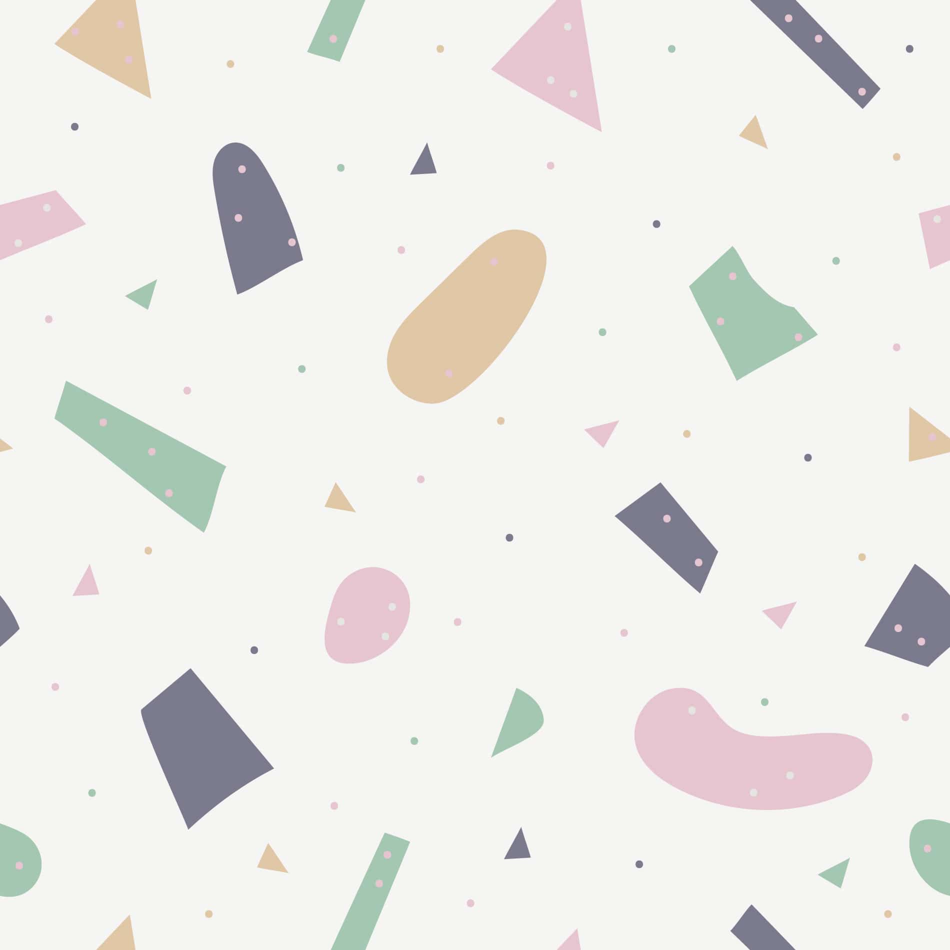 A pastel pattern of geometric shapes - Terrazzo