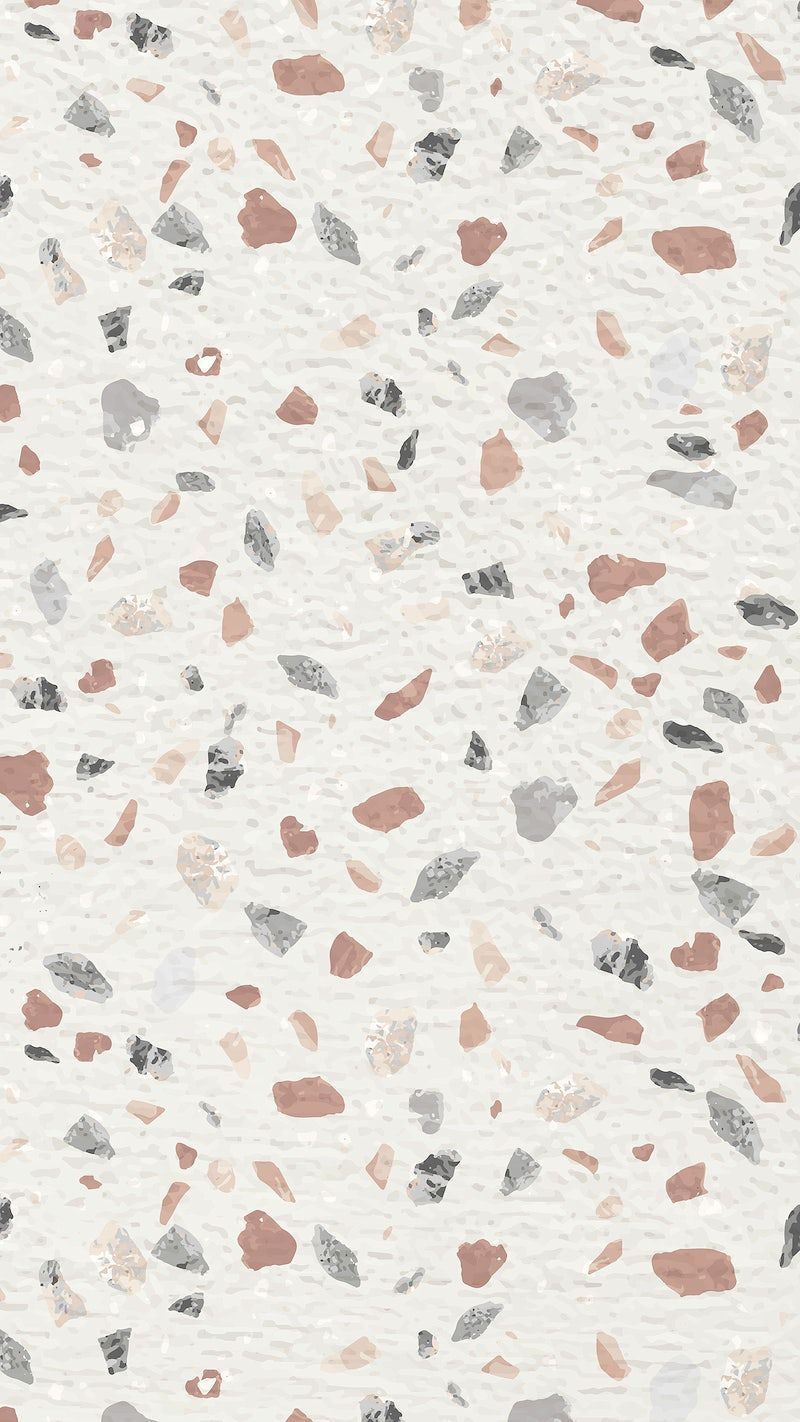 A white terrazzo pattern with grey and pink marble chips - Terrazzo