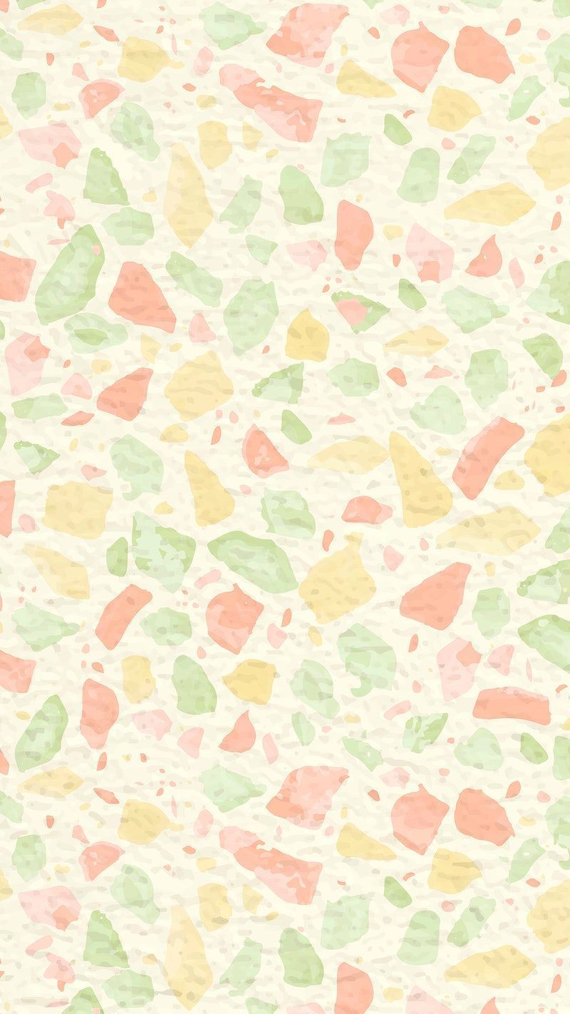 A terrazzo pattern with green, pink and orange colors - Terrazzo