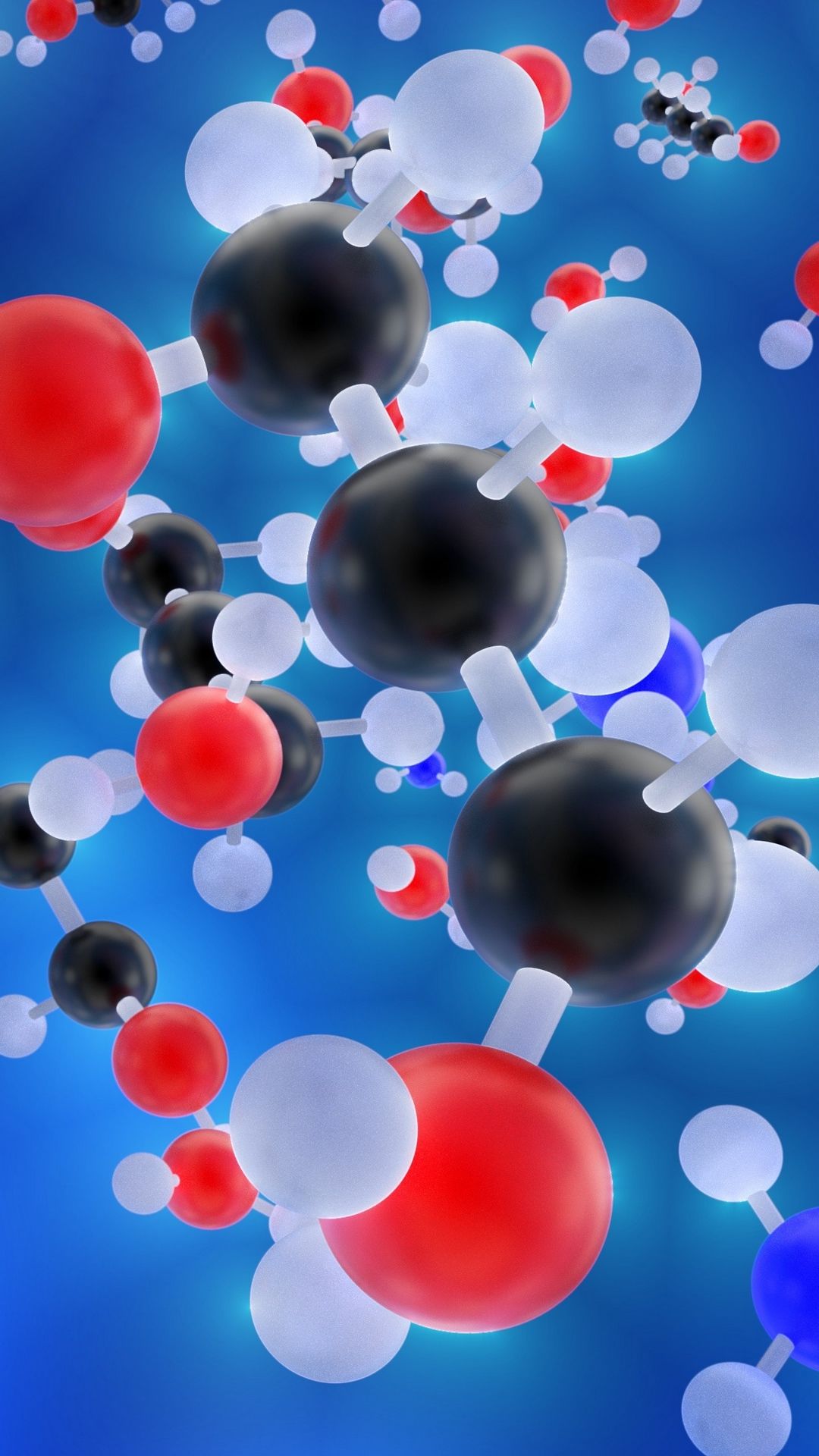 IPhone wallpaper with molecules. - Chemistry