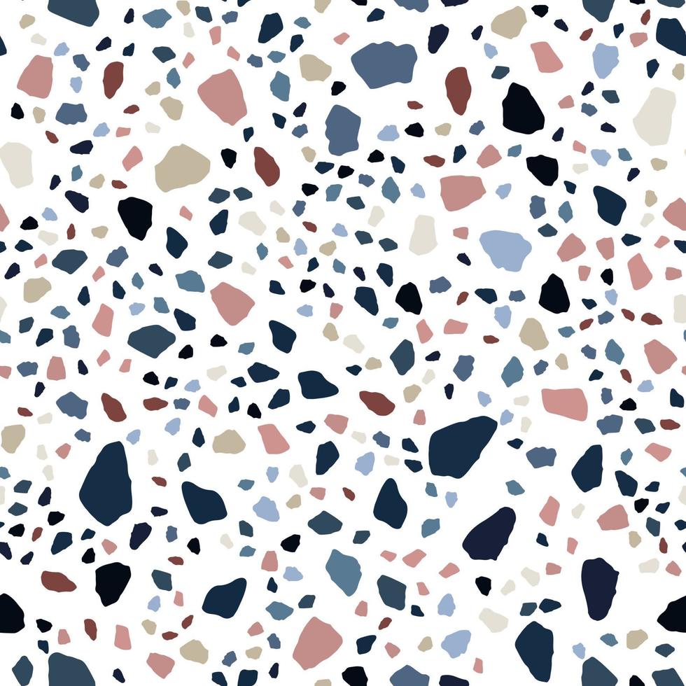 Terrazzo seamless pattern design. Marble wallpaper illustration