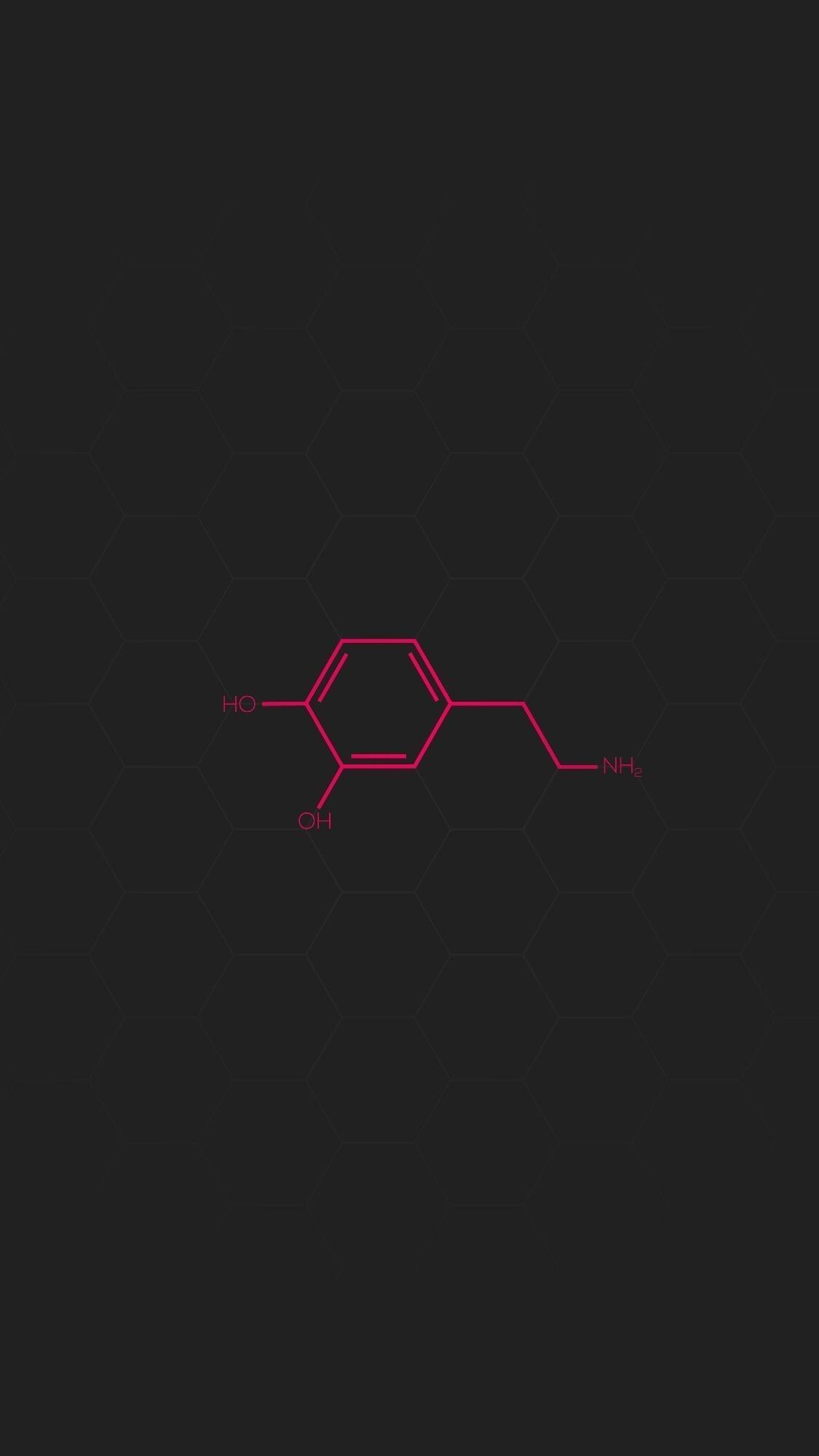 The chemical structure of a molecule in black and pink - Chemistry