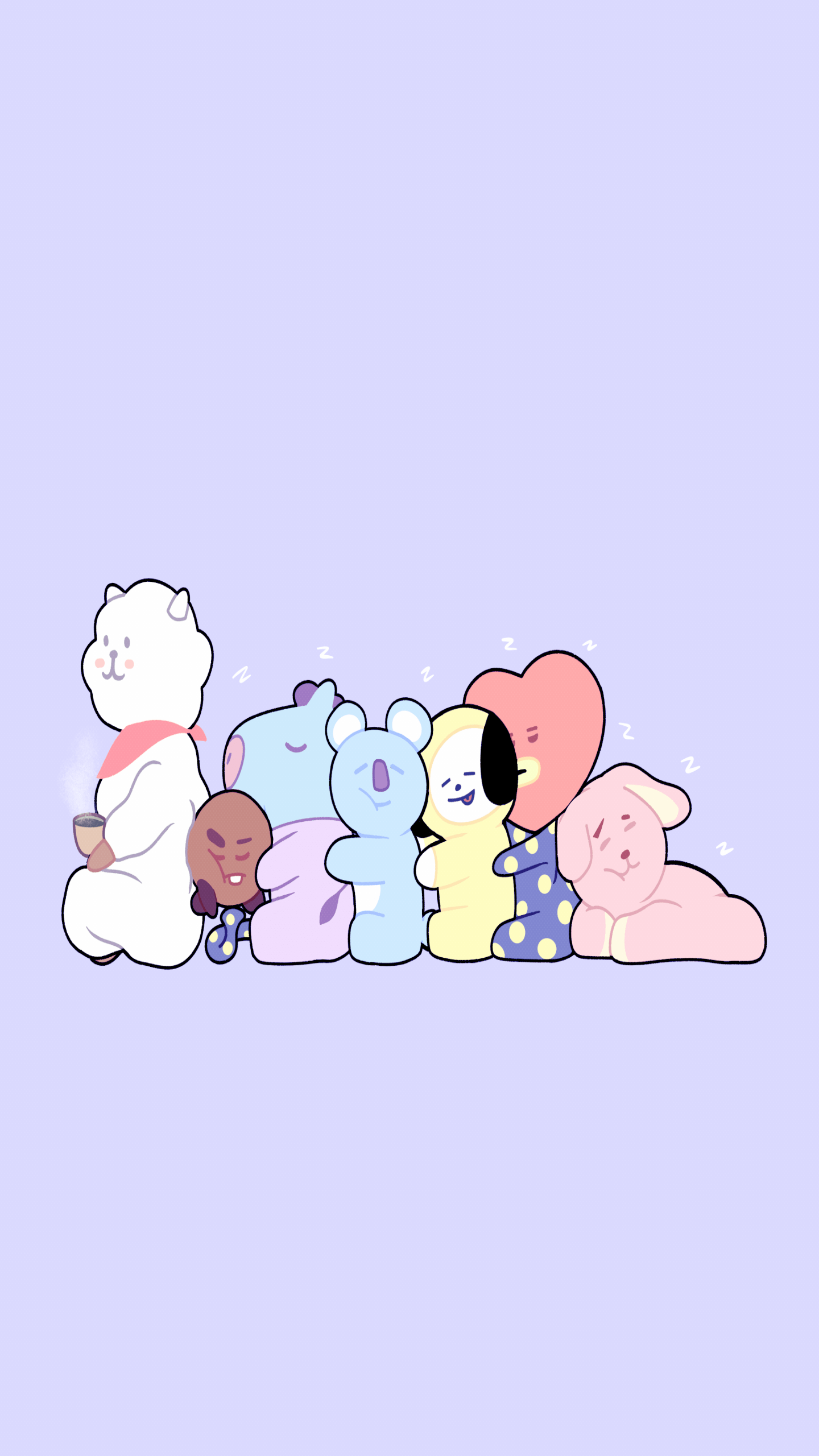 REDO: Made myself a BT21 wallpaper for my phone