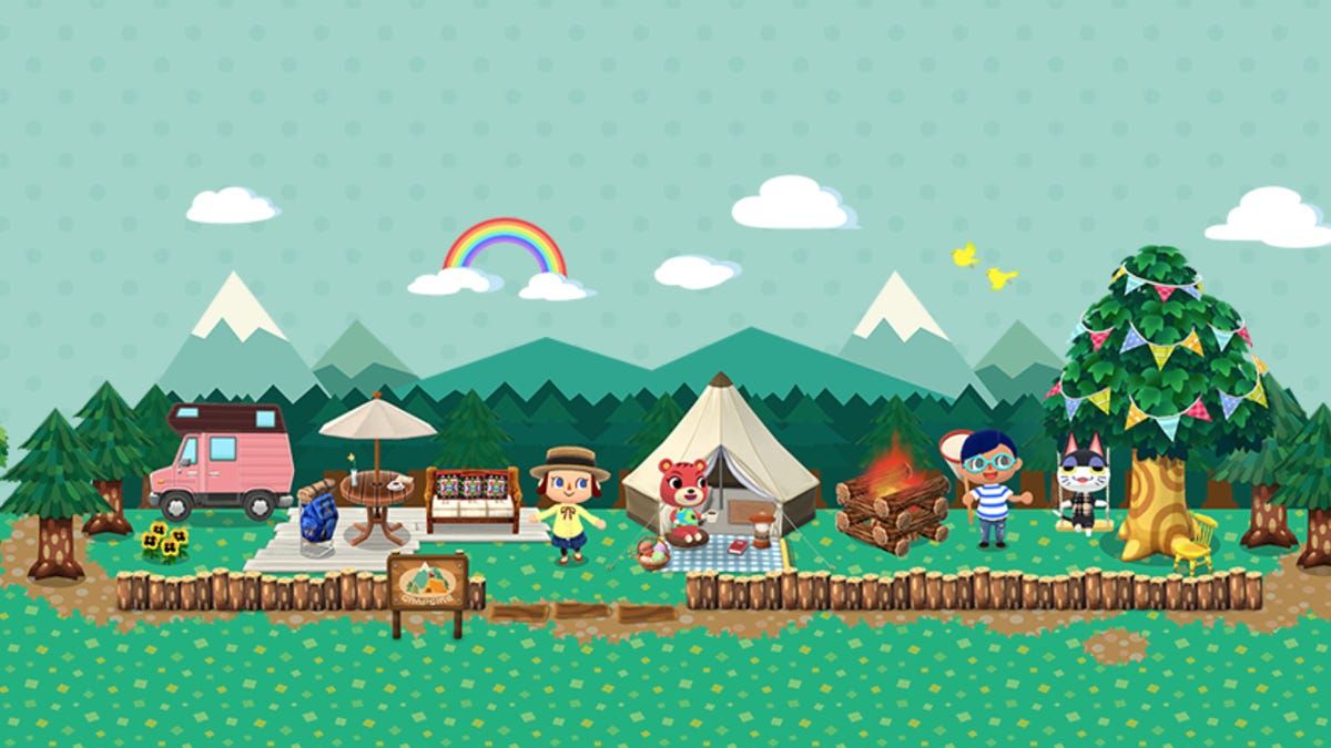 The anime style of animal crossing new leaf - Camping