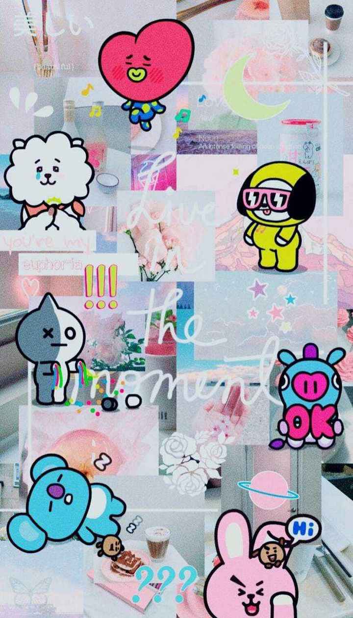 BT21 Lockscreen I made a while ago, hope you like it! - BT21