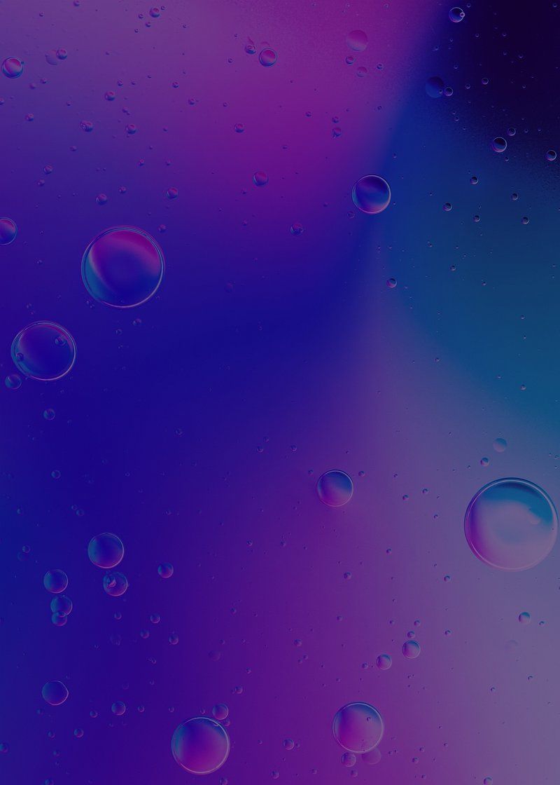 A wallpaper image of bubbles on a purple and blue gradient background - Bubbles