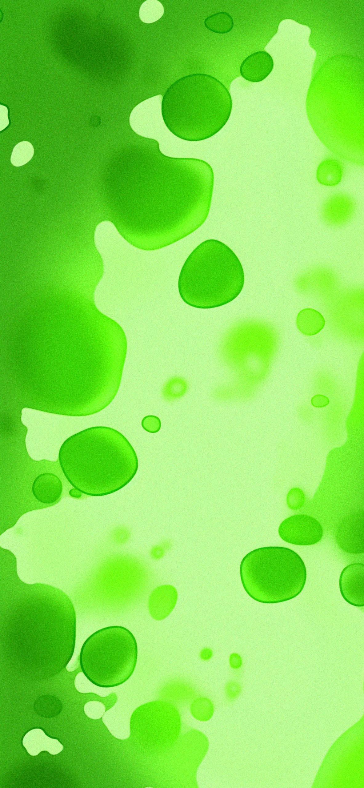 Green abstract background with bokeh effect - Bubbles