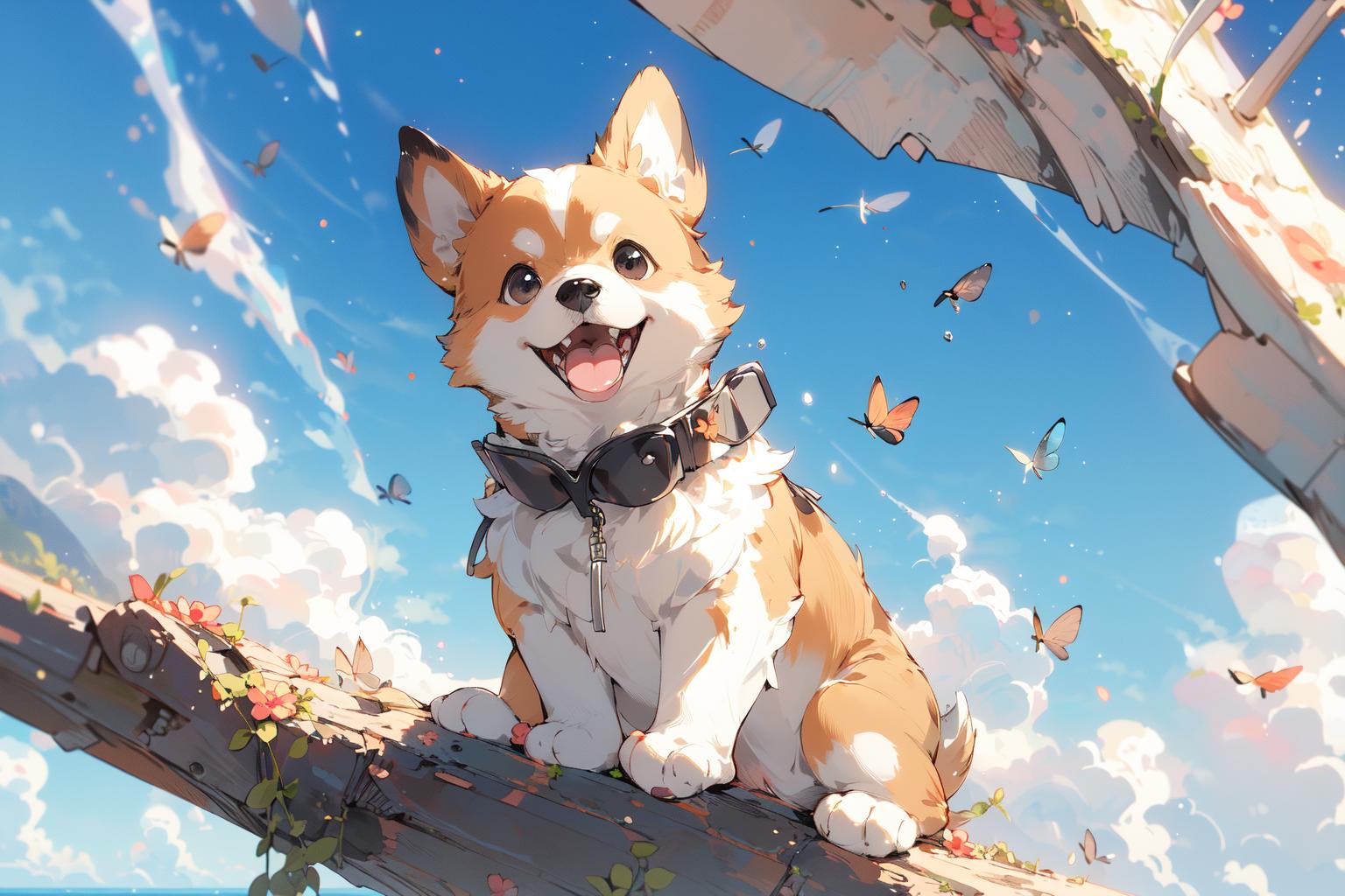 anime cute corgi wallpaper latest