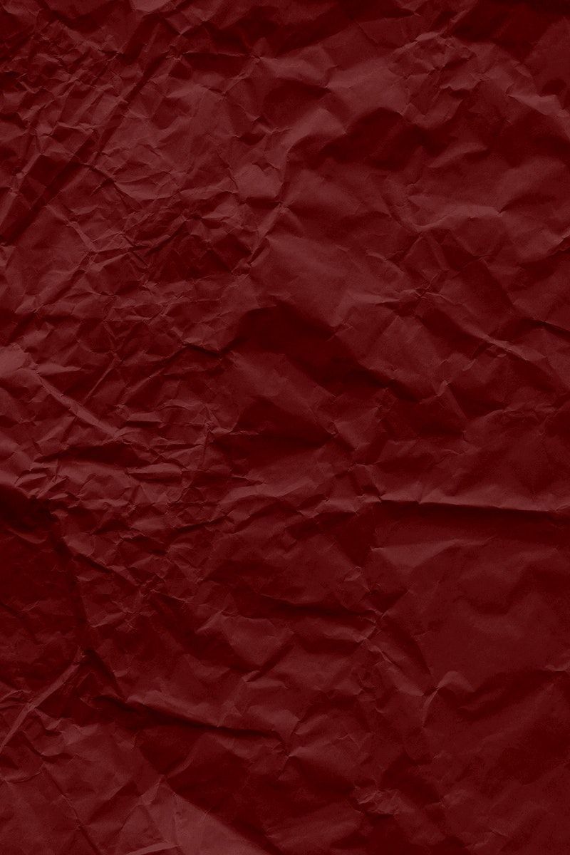 Red crumpled paper texture background - Crimson