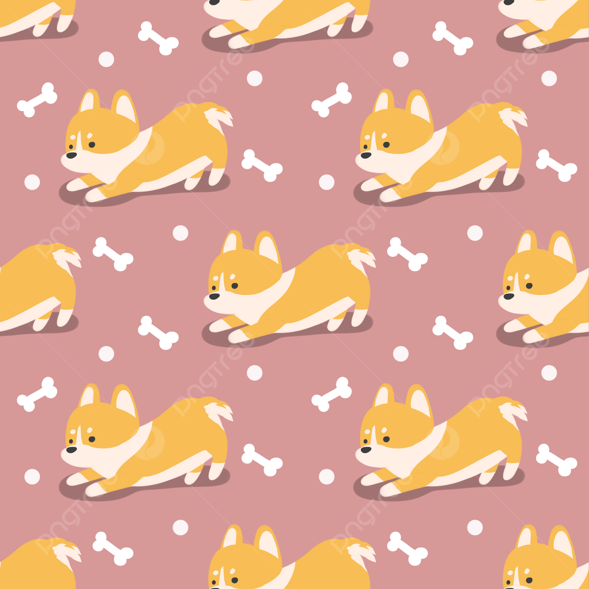 Cute Corgi Pink Background, Background, Wallpaper,... by Shogun_1337