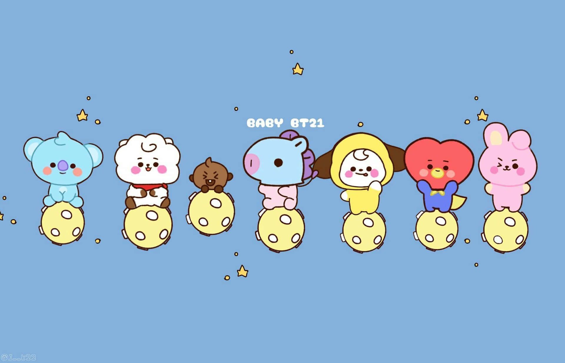 BTS's agency, Big Hit Entertainment, recently released a new BT21 character, a baby version of the original 7 BT21 characters. - BT21
