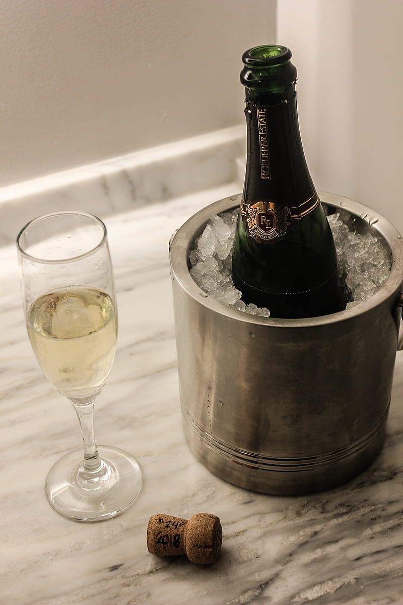 Champagne bottle in bucket, HD phone wallpaper