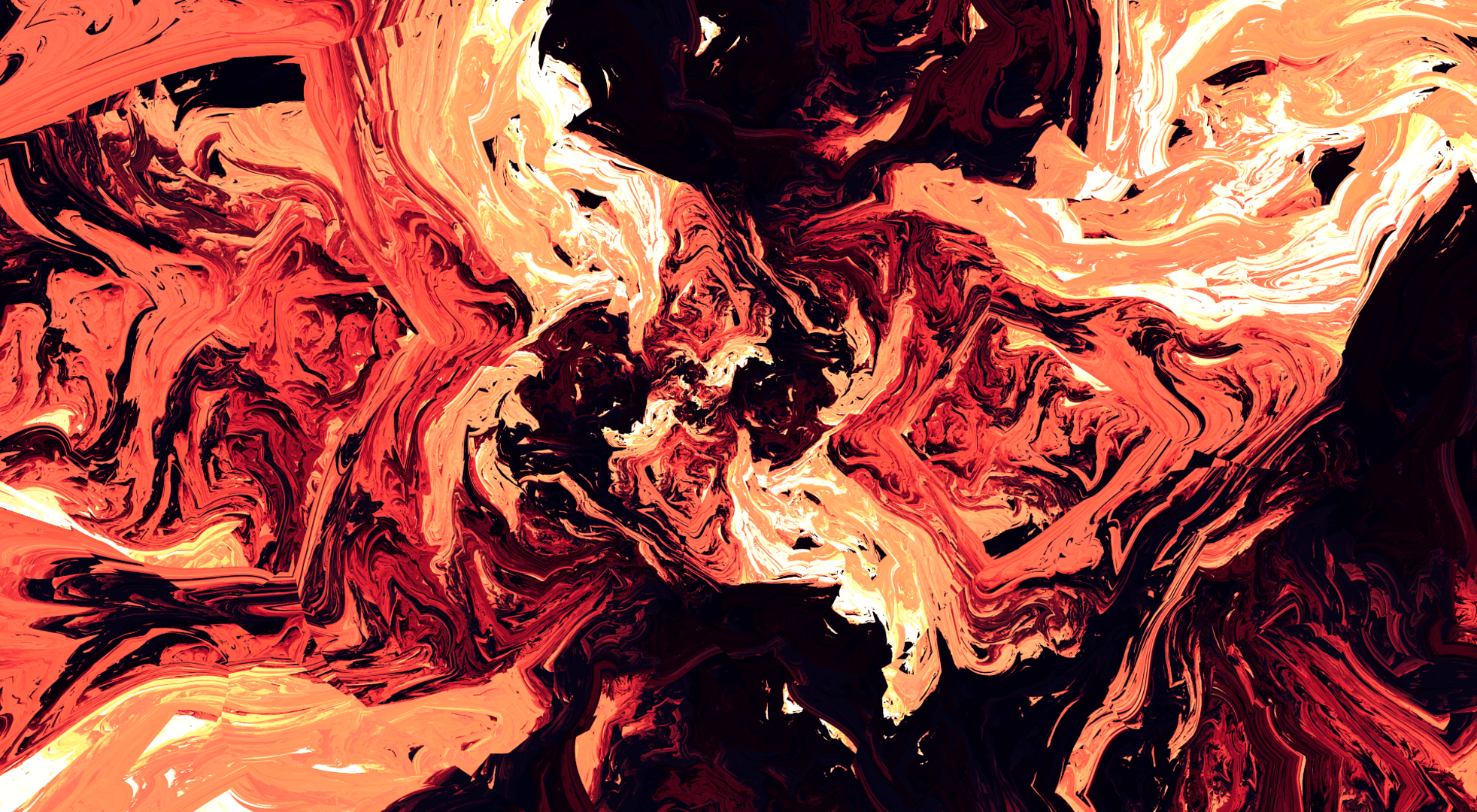 A close up of an abstract painting - Crimson